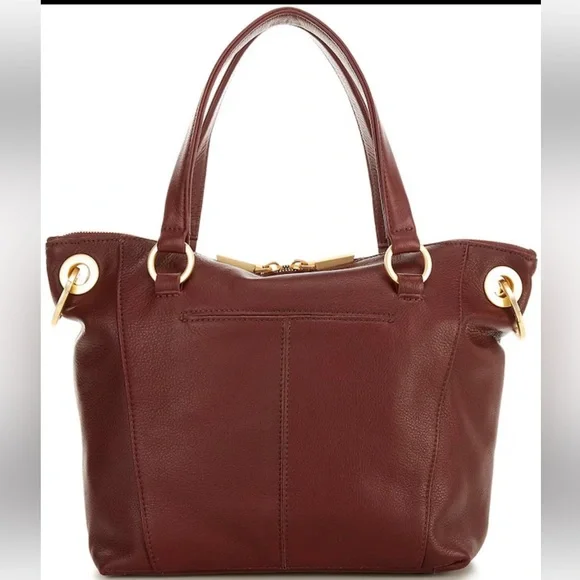 New HAMMITT Daniel Medium Pomodoro Leather Gold Studded SatchelBag MISSING STRAP - Picture 3 of 16